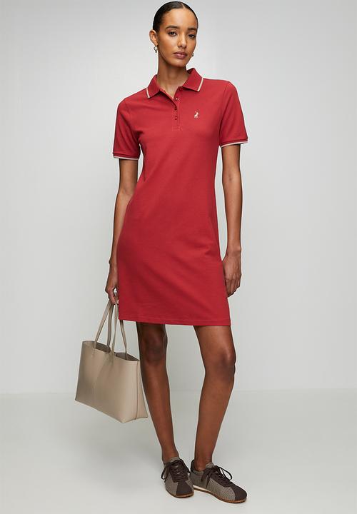 POLO - Wmn Leah Golfer Dress - Garnet