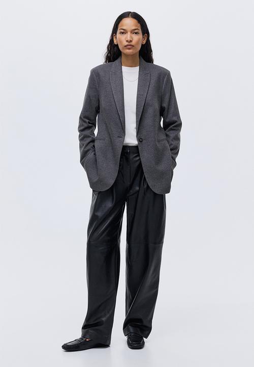 H&M - Single-breasted blazer - dark grey