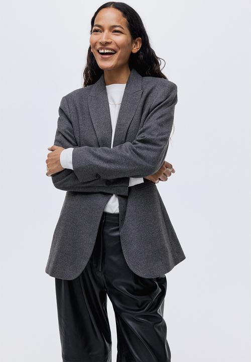 H&M - Single-breasted blazer - dark grey