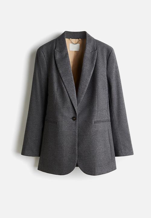 H&M - Single-breasted blazer - dark grey