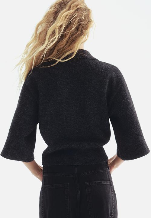 H&M - Collared cardigan - dark grey