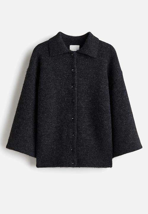 H&M - Collared cardigan - dark grey
