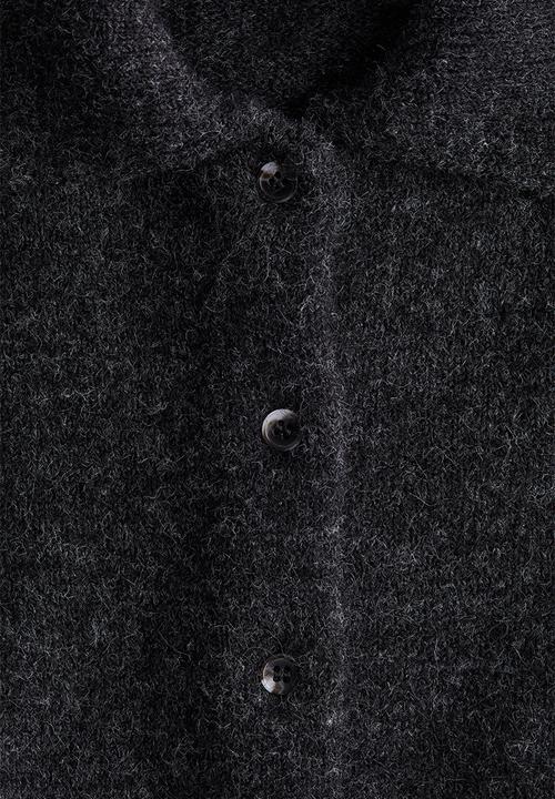 H&M - Collared cardigan - dark grey