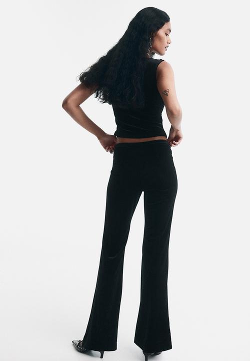 H&M - Flared trousers - black