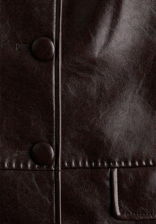H&M - Coated jacket - dark brown