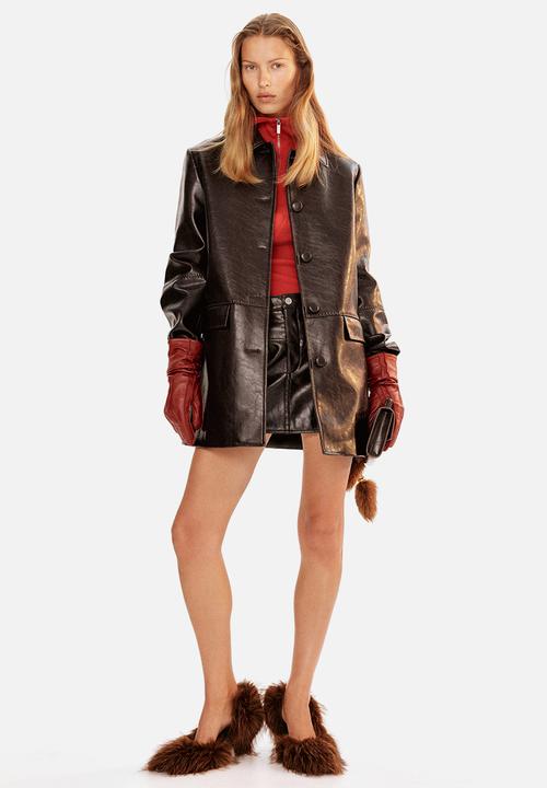 H&M - Coated jacket - dark brown