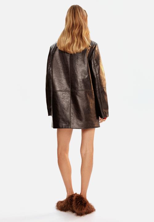 H&M - Coated jacket - dark brown