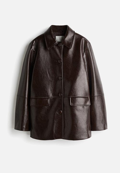 H&M - Coated jacket - dark brown