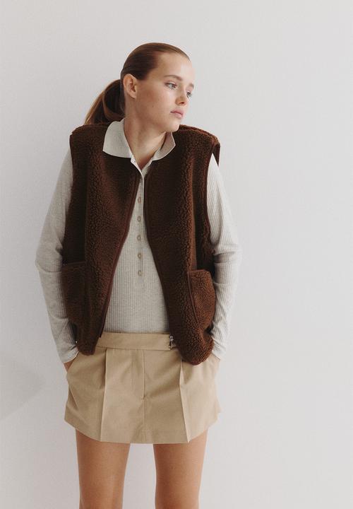H&M - Teddy gilet - dark brown