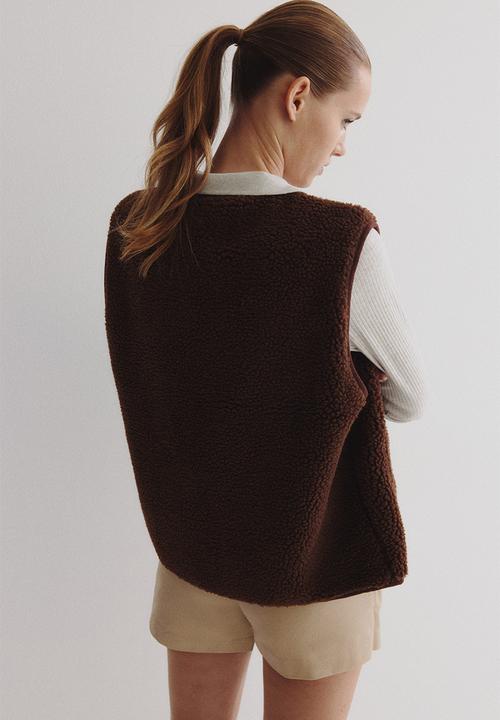 H&M - Teddy gilet - dark brown
