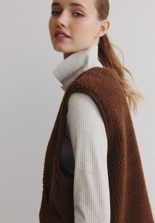 H&M - Teddy gilet - dark brown