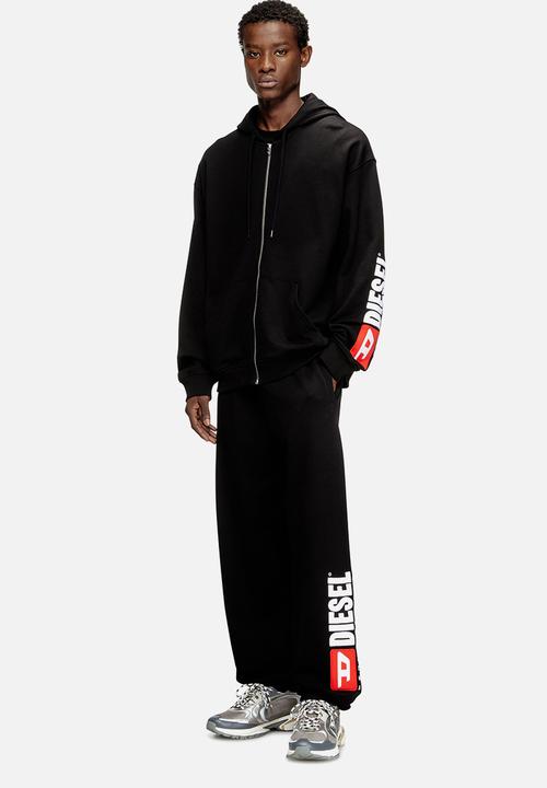S-boxt-zip-hood-div - black