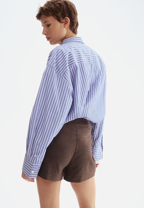 H&M - Wrap skort - dark beige dogtooth pattern