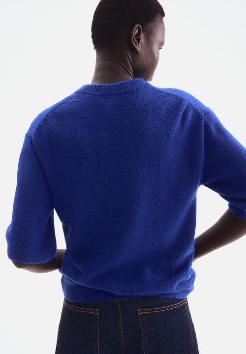 H&M - Knitted t-shirt - bright blue