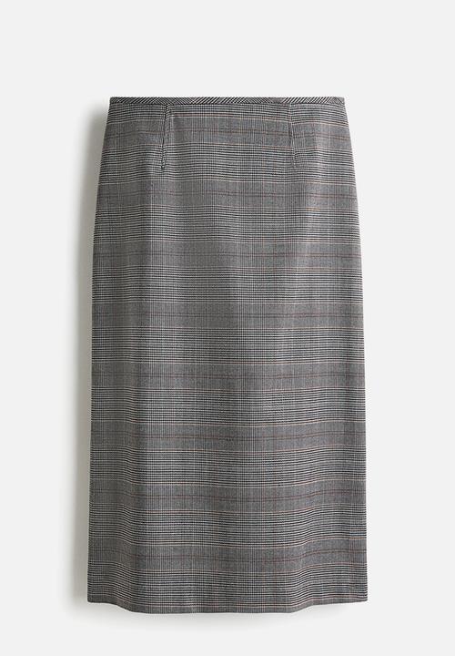 H&M - Pencil skirt - grey dogtooth pattern