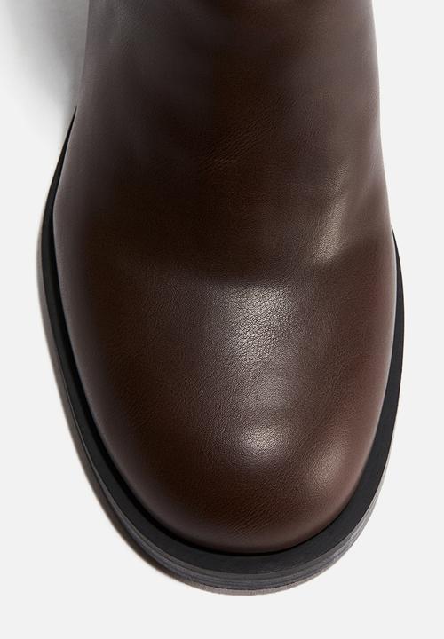 H&M - Block-heeled ankle boots - dark brown