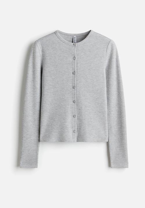 H&M - Waffled cardigan - grey