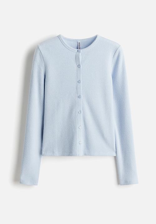H&M - Waffled cardigan - light blue