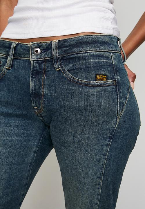 G-STAR - Helyx 3D Slim Wmn - Antique blueschist
