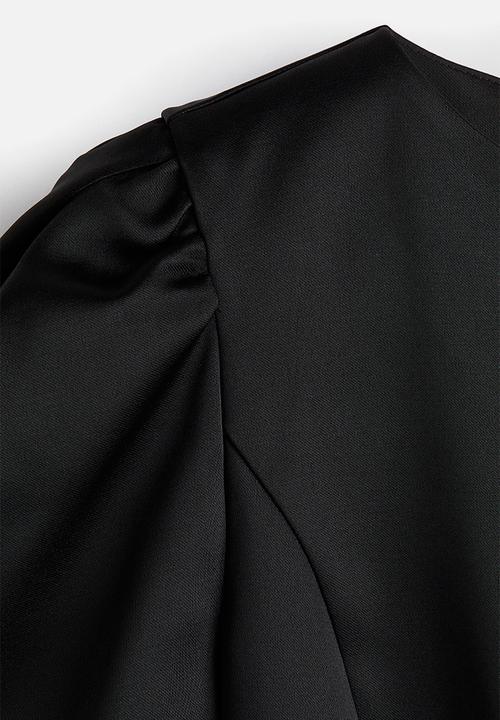 H&M - Puff-sleeved blouse - black