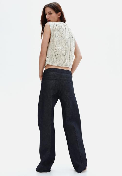 H&M - Crease-leg jeans - dark denim blue