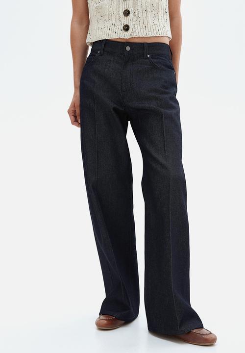 H&M - Crease-leg jeans - dark denim blue