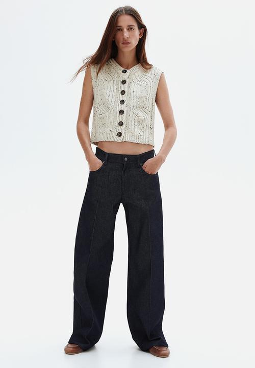 H&M - Crease-leg jeans - dark denim blue