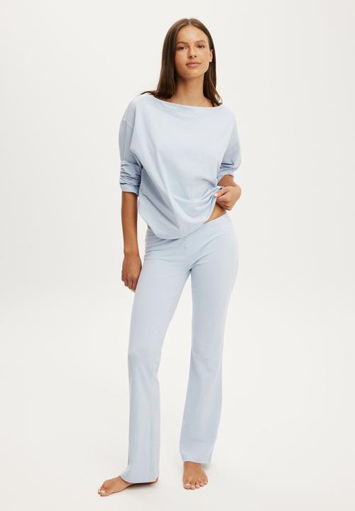 Cotton On - Dreamy soft boatneck long sleeve - violet blue