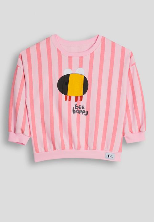 Pop Candy - Sweat top with ribbed leggings - pink/stripes