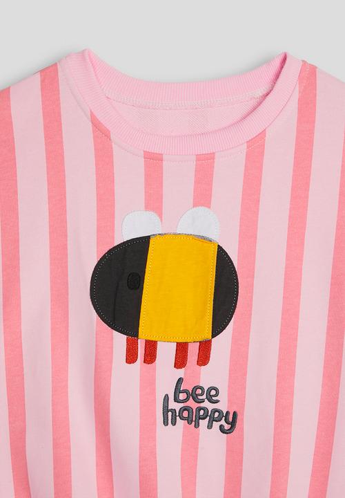 Pop Candy - Sweat top with ribbed leggings - pink/stripes