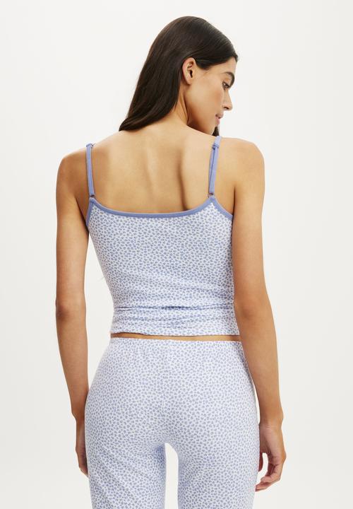 Cotton On - Dreamy soft longline cami - lorette floral violette blue