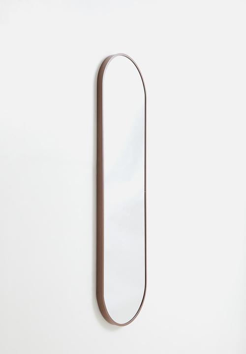 H&S - Ollie full length oval mirror - Walnut