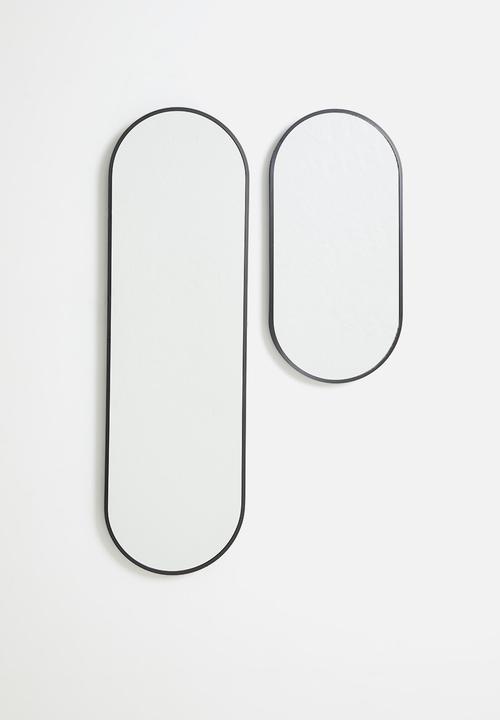 H&S - Ollie full length oval mirror - Black