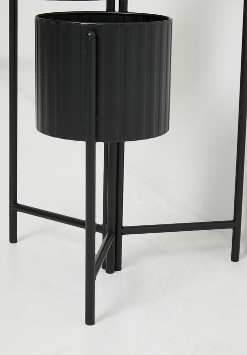 H&S - Trio metal planter - Black