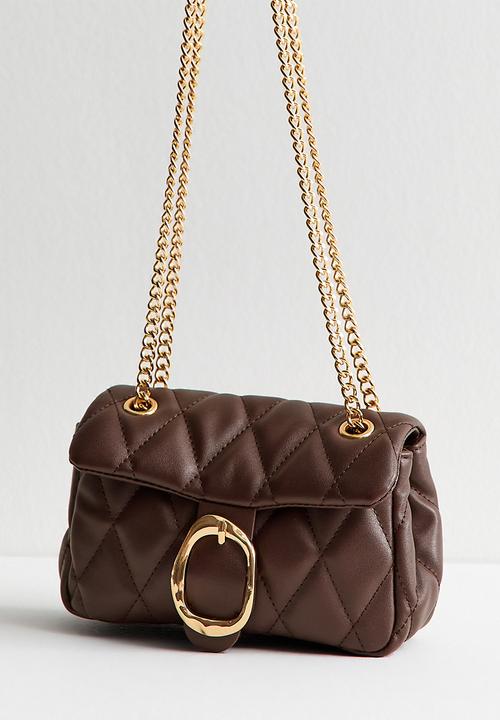 New Look - Carrie Quilted Shoul Bag - Brown