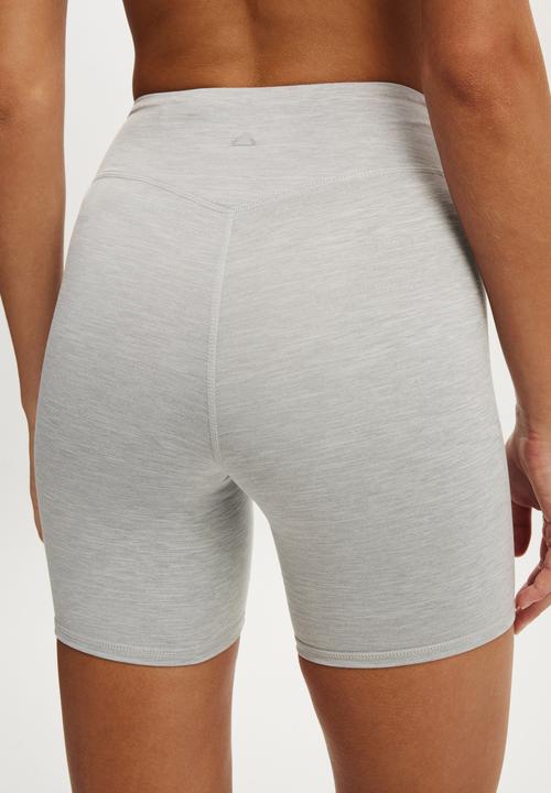 Cotton On - Ultra Soft Contour Bike Short - Light Grey Marle