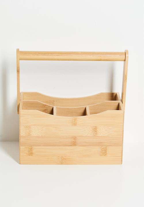 Bamboo cutlery holder - Natural
