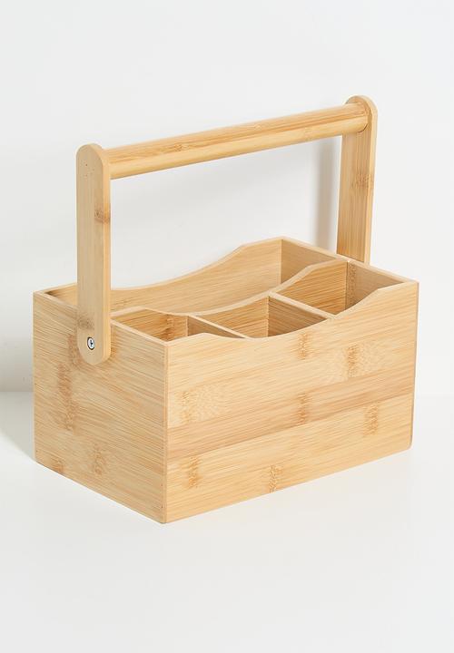 Excellent Houseware - Bamboo cutlery holder - Natural
