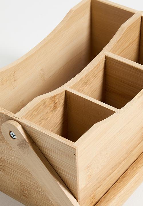 Excellent Houseware - Bamboo cutlery holder - Natural
