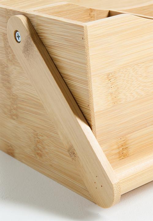 Excellent Houseware - Bamboo cutlery holder - Natural