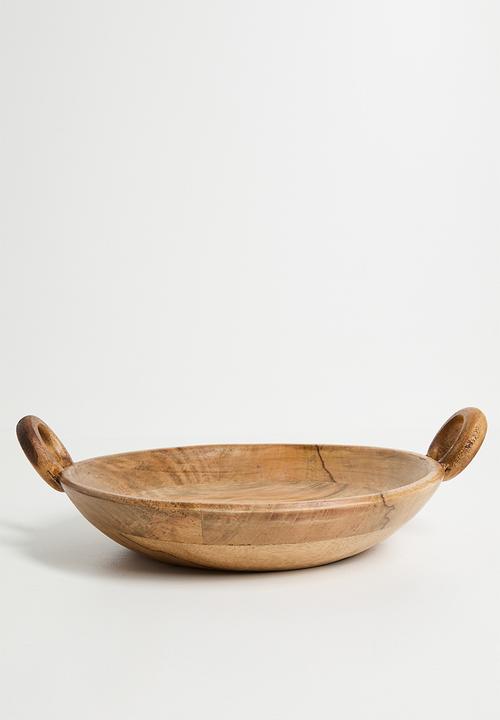 Excellent Houseware - Fera wooden bowl with handles - Natural