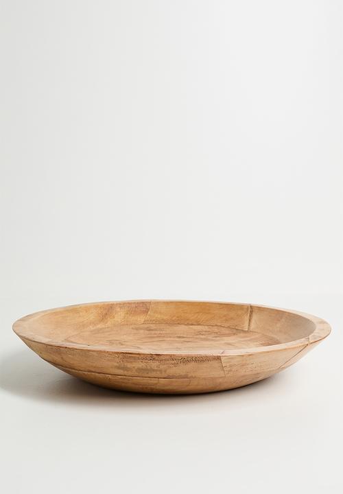 Excellent Houseware - Geolo mango wood serving bowl - Natural