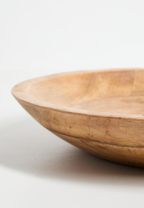 Excellent Houseware - Geolo mango wood serving bowl - Natural
