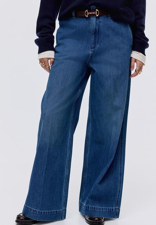 H&M - Wide high jeans - denim blue