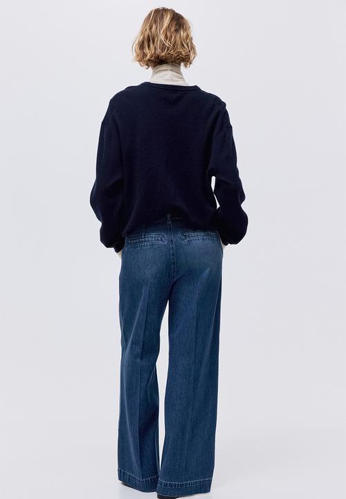 H&M - Wide high jeans - denim blue