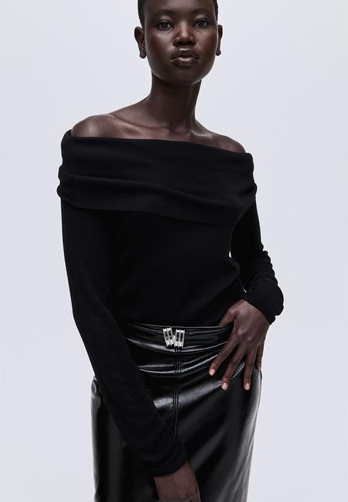 H&M - Off-the-shoulder jumper - black