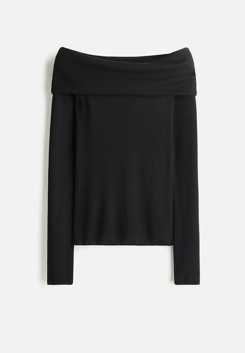 H&M - Off-the-shoulder jumper - black