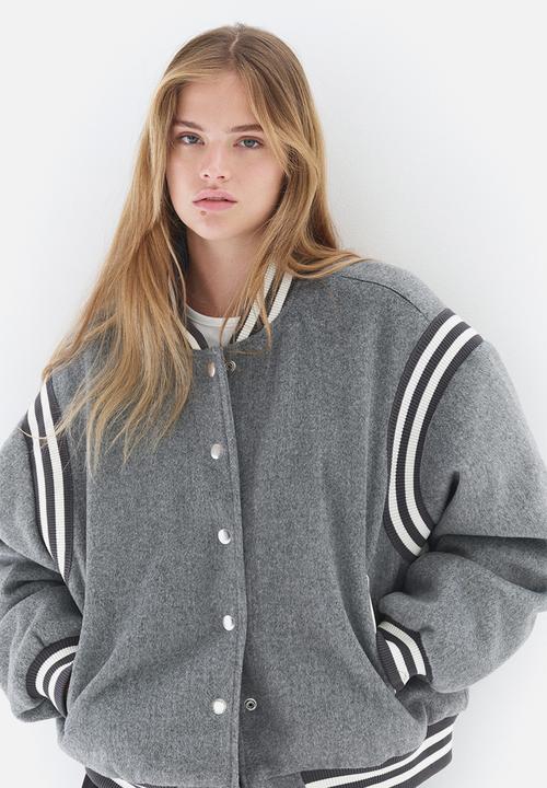 H&M - Fleece baseball jacket - grey