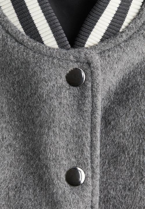 H&M - Fleece baseball jacket - grey