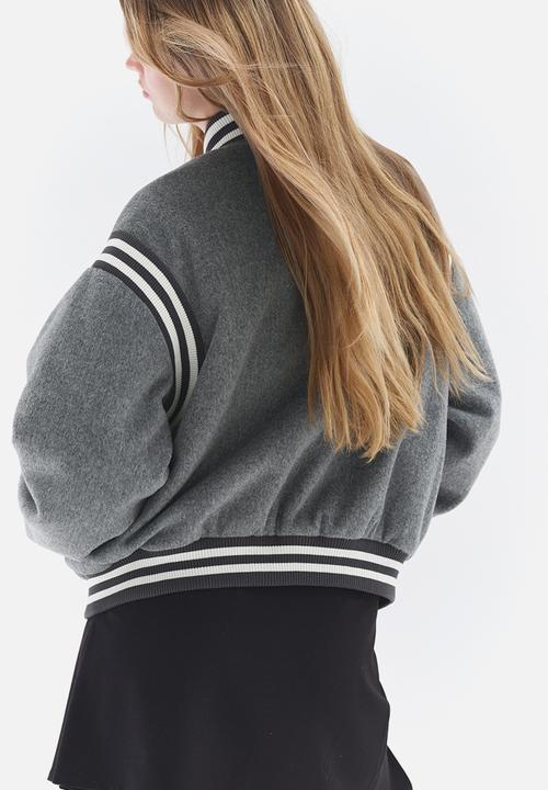 H&M - Fleece baseball jacket - grey